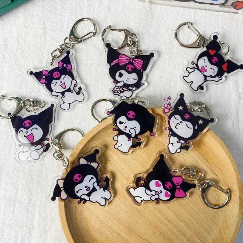 Sanrio Cartoon Kuromi Double sided Transparent Acrylic Keychain Anime kawaii Bag Accessories Children Couple Small Pendant gift
Sanrio Cartoon Kuromi Double sided Transparent Acrylic Keychain Anime kawaii Bag Accessories Children Couple Small Pendant gift