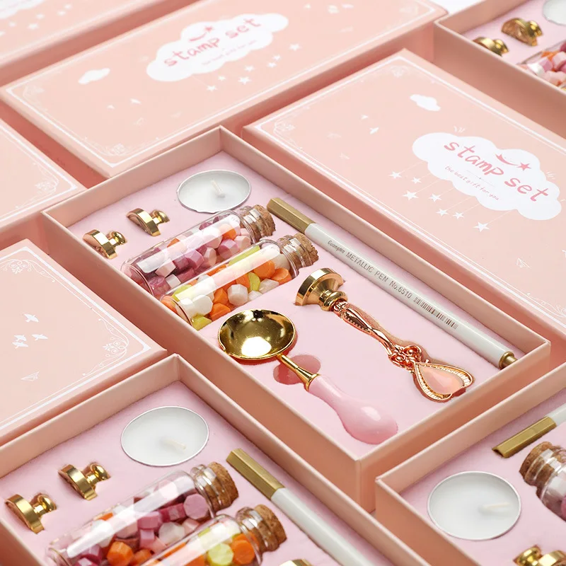 Pink Dream Light Empty Lacquer Seal Set Lacquer Wax Particle DIY Hand Book Children's Day Valentine's Day Gift
Pink Dream Light Empty Lacquer Seal Set Lacquer Wax Particle DIY Hand Book Children's Day Valentine's Day Gift