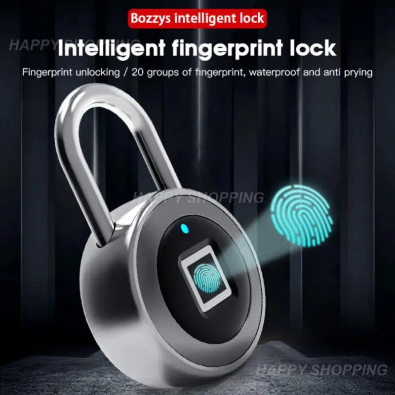 

Keyless USB Charging Door Lock Fingerprint Smart Padlock Quickly Unlock Zinc Alloy Metal Self-imaging Chip 10 Fingerprints