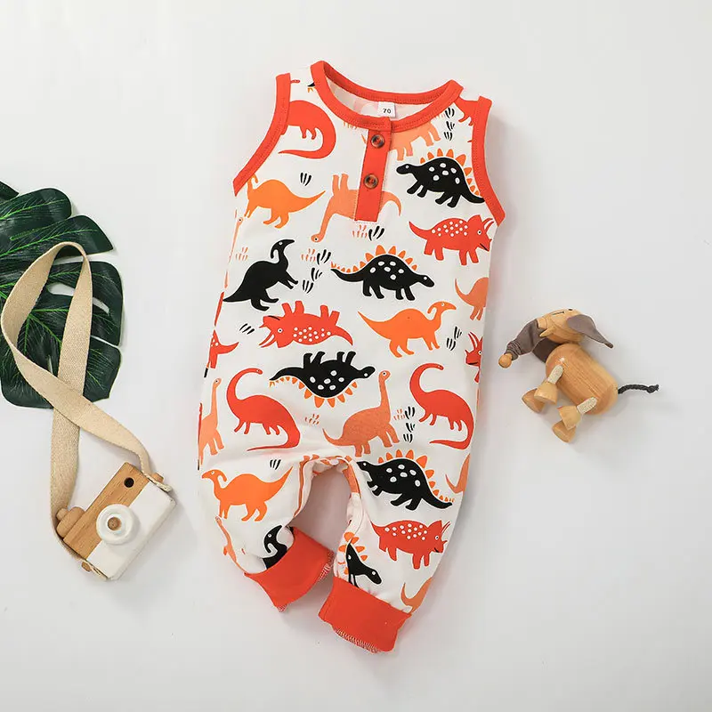2022 New Summer Kids Newborn Baby Boys Clothes Sleeveless Romper Jumpsuit Overalls Cotton Cartoon Dinosaur Baby Outfits 0-24M
2022 New Summer Kids Newborn Baby Boys Clothes Sleeveless Romper Jumpsuit Overalls Cotton Cartoon Dinosaur Baby Outfits 0-24M