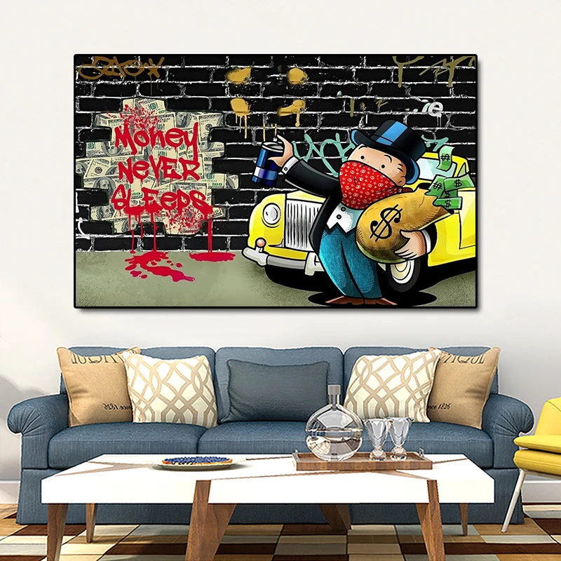 Money Dollar Classic Game Poster Graffiti Canvas Painting Street Art Pop Wall Pictures and Prints for Office Room Home Decor
Money Dollar Classic Game Poster Graffiti Canvas Painting Street Art Pop Wall Pictures and Prints for Office Room Home Decor