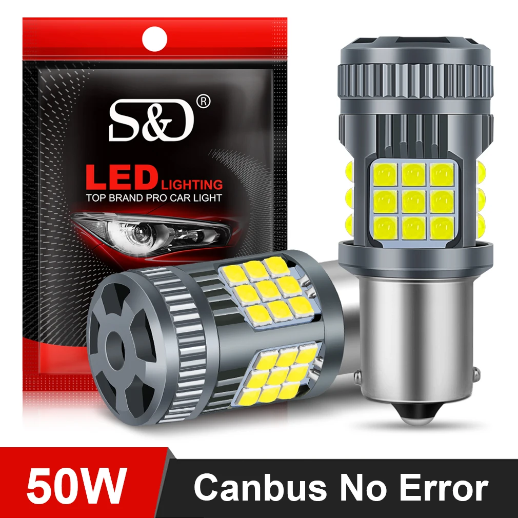 

50W CANBUS Turn Signal Light BA15S LED BAU15S PY21W 1156 7440 7443 W21/5W P21W W21W T20 LED Bulb Stop No Error Hyper Flash Lamp