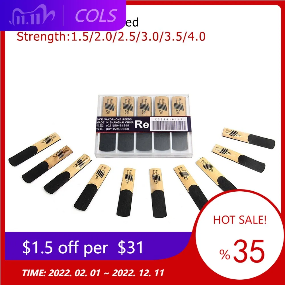 10pcs Alto Sax Saxophone Reed Set Strength1.5/2.0/2.5/3.0/3.5/4.0 High Quality Full Resonant Tone Pitch Stability Part Accessory
10pcs Alto Sax Saxophone Reed Set Strength1.5/2.0/2.5/3.0/3.5/4.0 High Quality Full Resonant Tone Pitch Stability Part Accessory