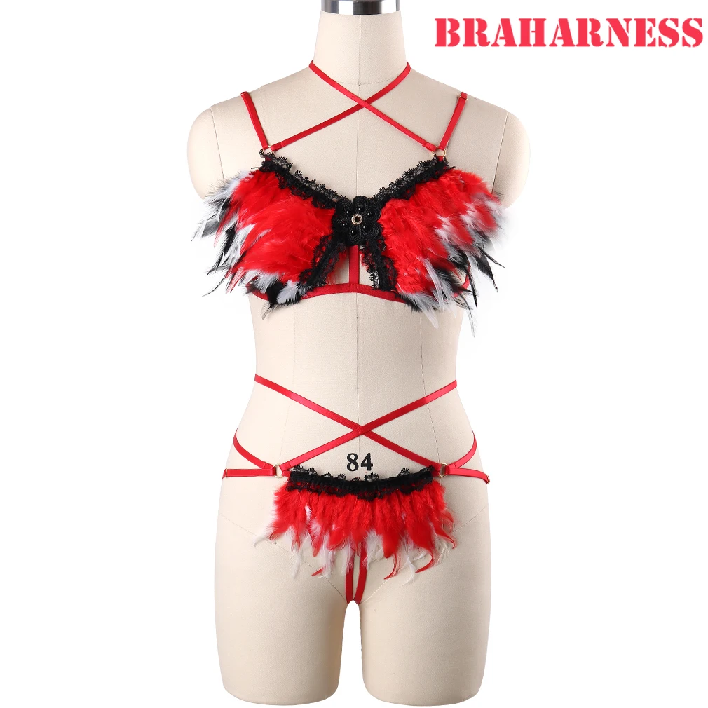 Punk Feather Lingerie Harness Belt Crop Top Shawl Bondage Chest Art Dance Rave Women Adjustable Burning Festival Rave Pole Dance 
Punk Feather Lingerie Harness Belt Crop Top Shawl Bondage Chest Art Dance Rave Women Adjustable Burning Festival Rave Pole Dance