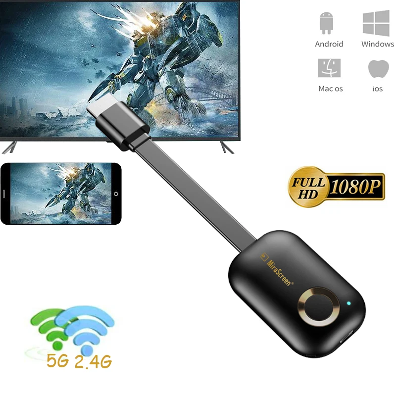 1080P TV Stick 5G 2.4G Wifi Full HD Display Dongle Wireless HDMI-compatible Mirascreen For IOS Android With Airplay DLNA
1080P TV Stick 5G 2.4G Wifi Full HD Display Dongle Wireless HDMI-compatible Mirascreen For IOS Android With Airplay DLNA