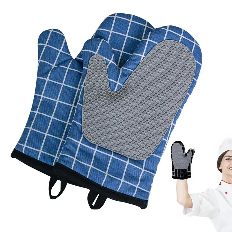 Cooking Baking Mitts Thickened Anti Scalding Kitchen Baking Oven Gloves Silicone Insulation Gloves Home Fabric Microwave Gloves 
Cooking Baking Mitts Thickened Anti Scalding Kitchen Baking Oven Gloves Silicone Insulation Gloves Home Fabric Microwave Gloves