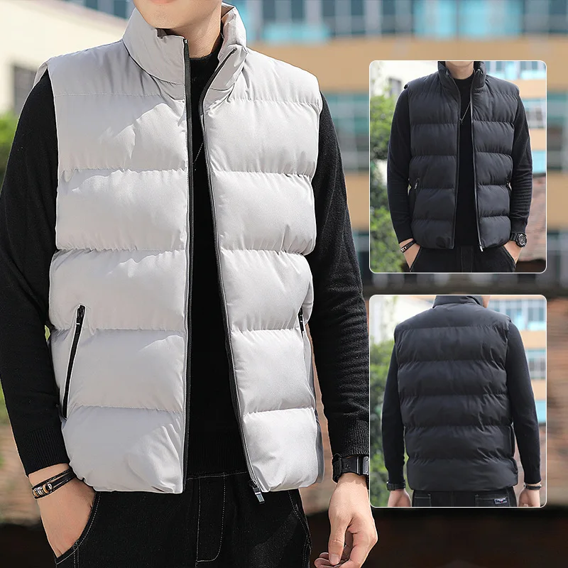 Mens Vest Jacket Men Autumn Warm Sleeveless Stand Collar Male Winter Casual Waistcoat Veste Homme Brand Clothing Y511
Mens Vest Jacket Men Autumn Warm Sleeveless Stand Collar Male Winter Casual Waistcoat Veste Homme Brand Clothing Y511