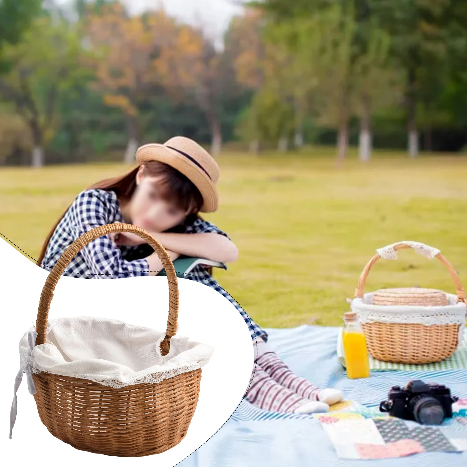 Handwoven Picnic Basket Willow Storage Basket with Sturdy Handle Ideal for Camping Environmental Suitable for Food and Fruits
Handwoven Picnic Basket Willow Storage Basket with Sturdy Handle Ideal for Camping Environmental Suitable for Food and Fruits