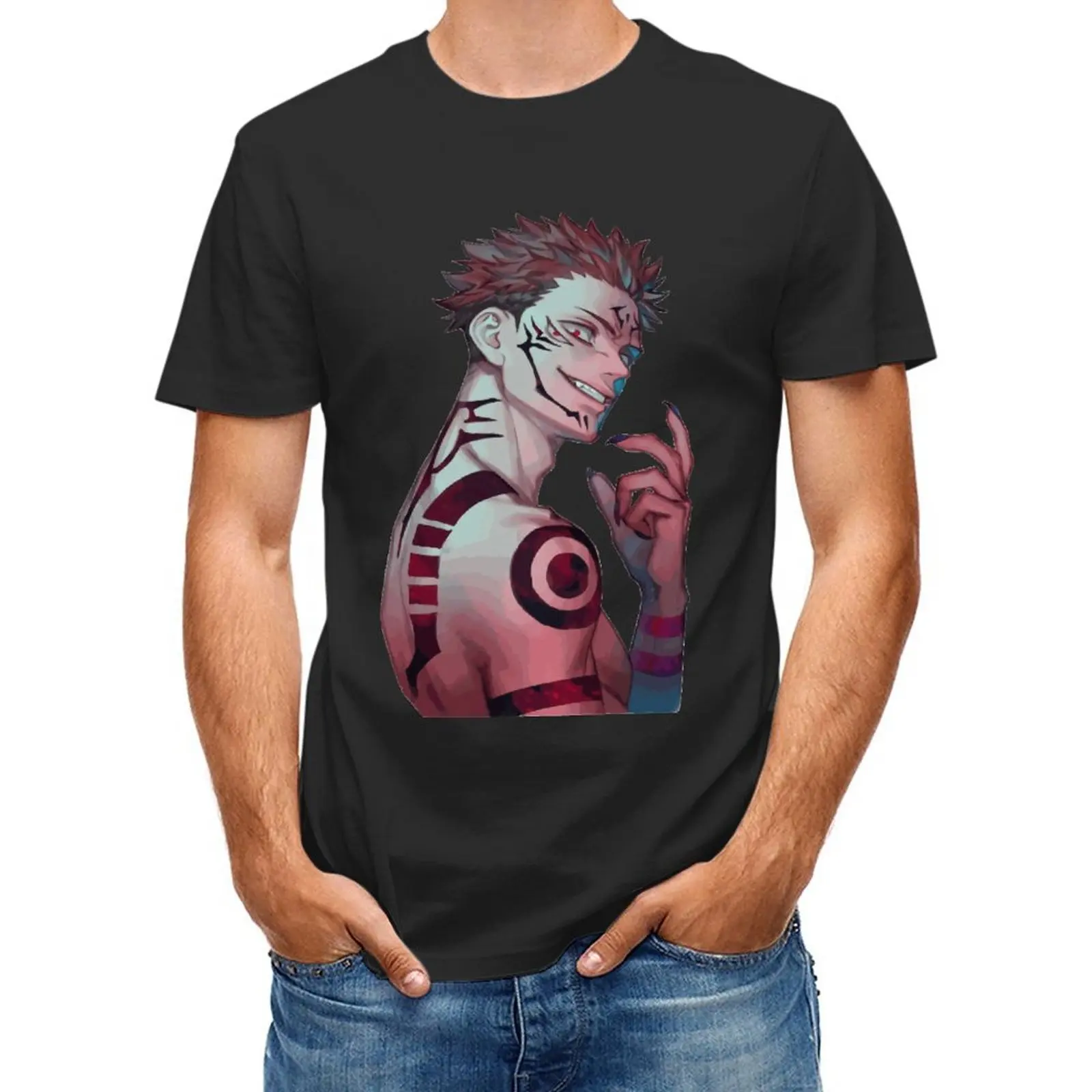 Jujutsu Kaisen New Male 100%Cotton Tshirt Fashion Print Cartoon O-neck Men Graphic T-Shirt 
Jujutsu Kaisen New Male 100%Cotton Tshirt Fashion Print Cartoon O-neck Men Graphic T-Shirt