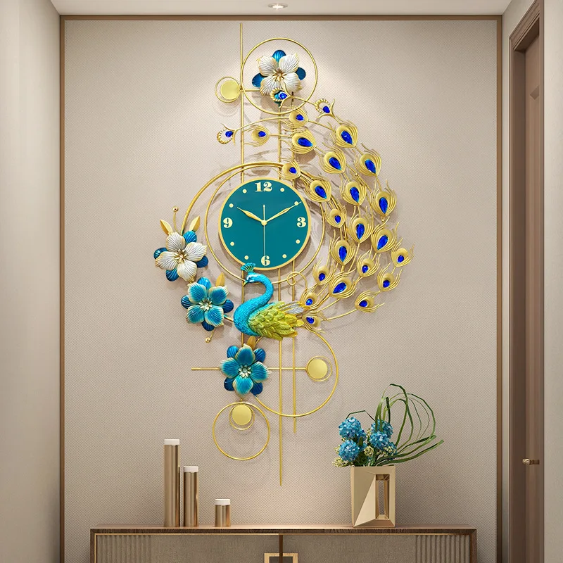 Wall clocks Home Decoration Clocks Living Room Wall Mute Atmosphere European Modern Light New Chinese Creative Peacock Clock
Wall clocks Home Decoration Clocks Living Room Wall Mute Atmosphere European Modern Light New Chinese Creative Peacock Clock
