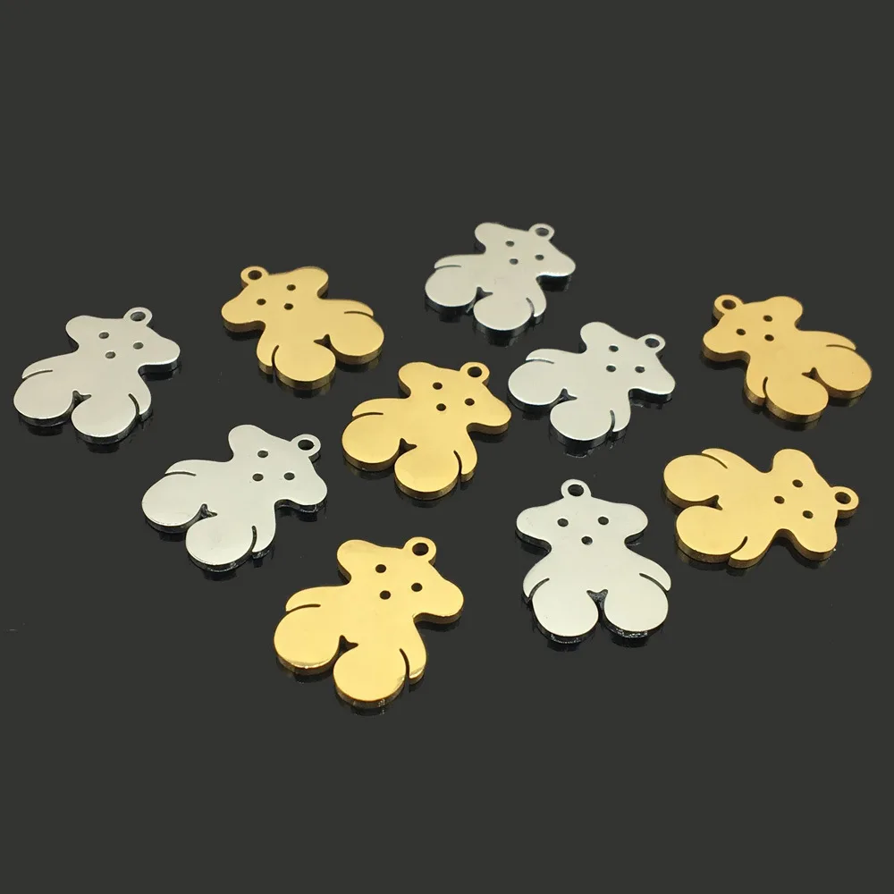 5pcs/lot Gold Plated Stainless Stell Bear Charms for Jewelry Making Bracelets Necklace DIY Handmade Accessories 
5pcs/lot Gold Plated Stainless Stell Bear Charms for Jewelry Making Bracelets Necklace DIY Handmade Accessories