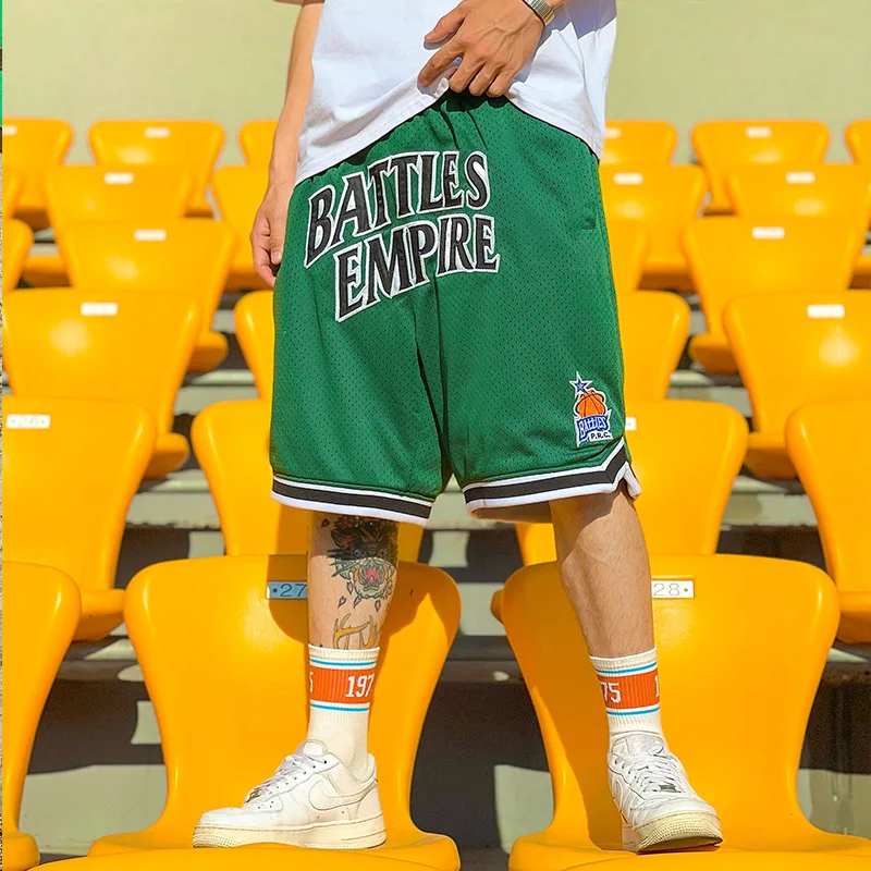 Шорты мужские с вышивкой, Свободные повседневные, зеленые сетчатые, для баскетбола, спорта, тренировок в зале, летние
Шорты мужские с вышивкой, Свободные повседневные, зеленые сетчатые, для баскетбола, спорта, тренировок в зале, летние