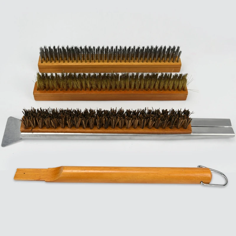 Brass Bristles Pizza Stone Brush Cook Kitchen Oven Accessory Household Commercial Wood Handle Oven Copper Brush Steel Wire Brush
Brass Bristles Pizza Stone Brush Cook Kitchen Oven Accessory Household Commercial Wood Handle Oven Copper Brush Steel Wire Brush