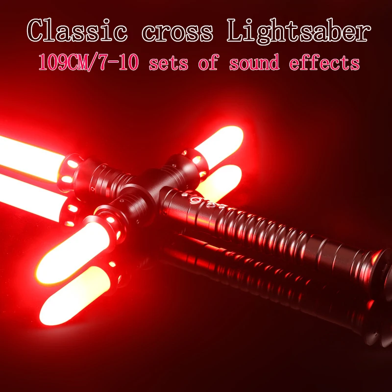 High Quality Cross Lightsaber Stick Juedi Force Dueling Light Saber Sword Foc Lock Up Metal Hilt Blaster Sound Cosplay Toys Gift
High Quality Cross Lightsaber Stick Juedi Force Dueling Light Saber Sword Foc Lock Up Metal Hilt Blaster Sound Cosplay Toys Gift