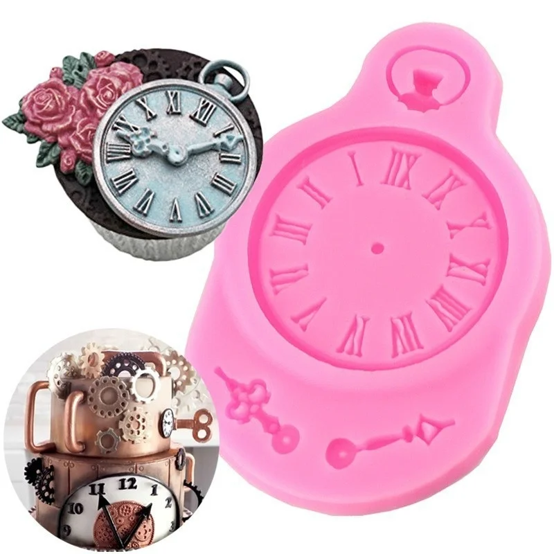 DIY baking fondant silicone mold for Cakes Grade Silicone Clock chocolate party cake decorating tools
DIY baking fondant silicone mold for Cakes Grade Silicone Clock chocolate party cake decorating tools
