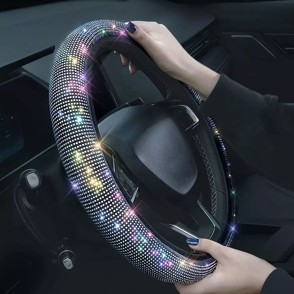 Car Rhinestones Steering Wheel Cover With Crystal Diamond Sparkling Car Suv Steering Wheel Protector Fit 14.5-15 Inch Vehicle
Car Rhinestones Steering Wheel Cover With Crystal Diamond Sparkling Car Suv Steering Wheel Protector Fit 14.5-15 Inch Vehicle