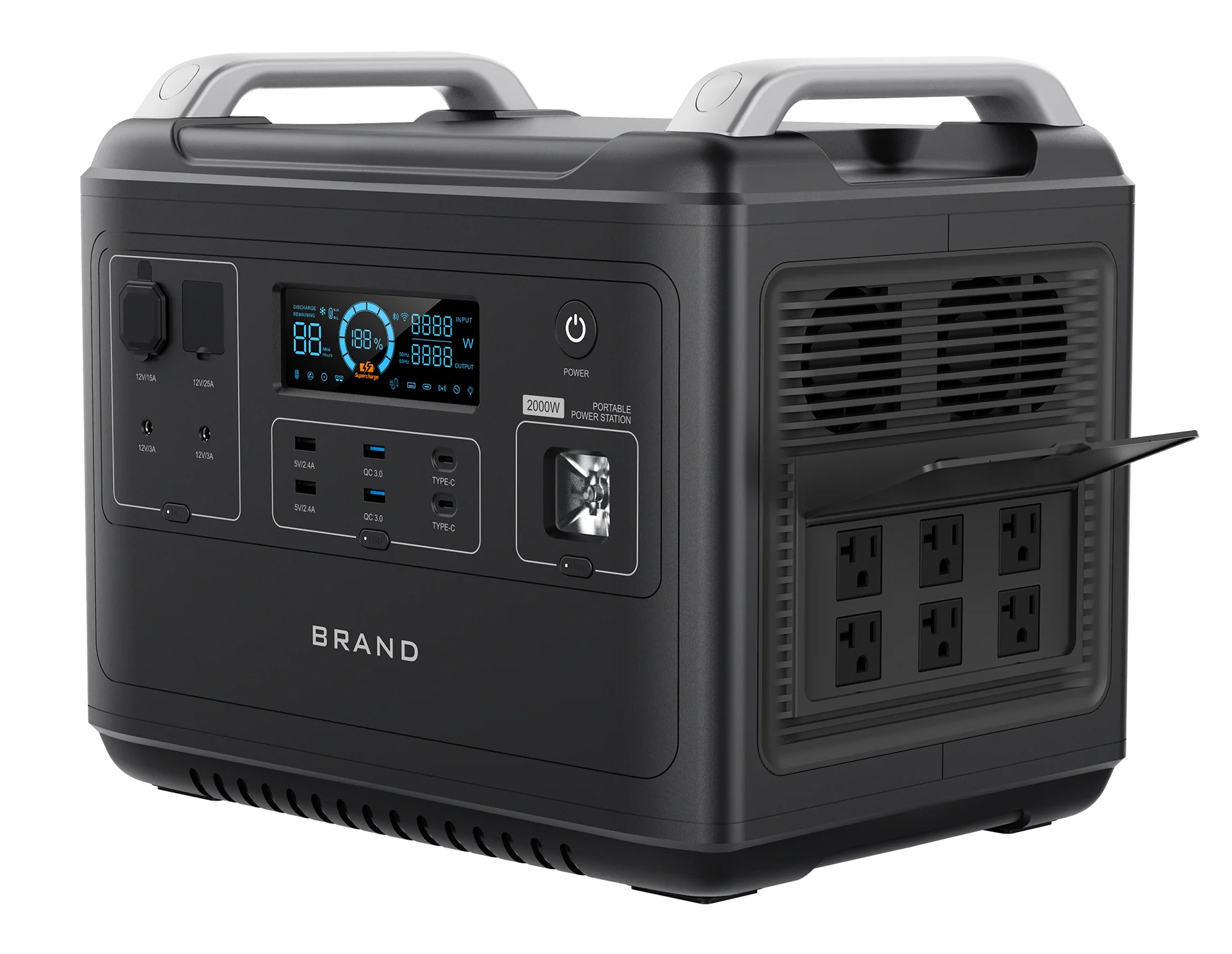 Huge Capacity 2000W Portable Power Station Solar Generator Energy Storage Power Supply LiFePO4 Battery Outdoor Large Power Bank
Huge Capacity 2000W Portable Power Station Solar Generator Energy Storage Power Supply LiFePO4 Battery Outdoor Large Power Bank