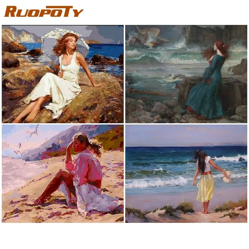 RUOPOTY Picture By Number Seaside girl Kits DIY Oil Painting By Numbers Figure On Canvas HandPainted For Living Room
RUOPOTY Picture By Number Seaside girl Kits DIY Oil Painting By Numbers Figure On Canvas HandPainted For Living Room