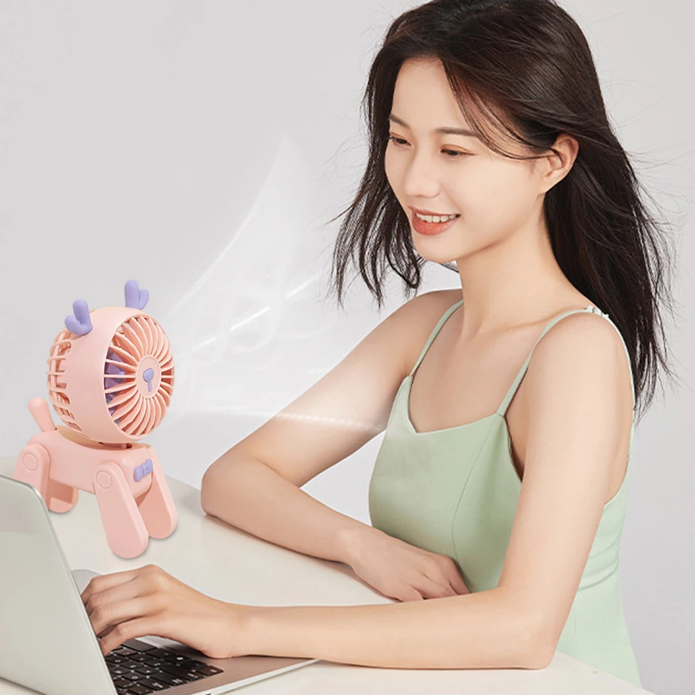 Rechargeable Handheld Dog Shaped Fan Three Speed Adjustable Cute Pet Dog Fan Strong Wind Silent Cooling Fan for Dormitory Office 
Rechargeable Handheld Dog Shaped Fan Three Speed Adjustable Cute Pet Dog Fan Strong Wind Silent Cooling Fan for Dormitory Office