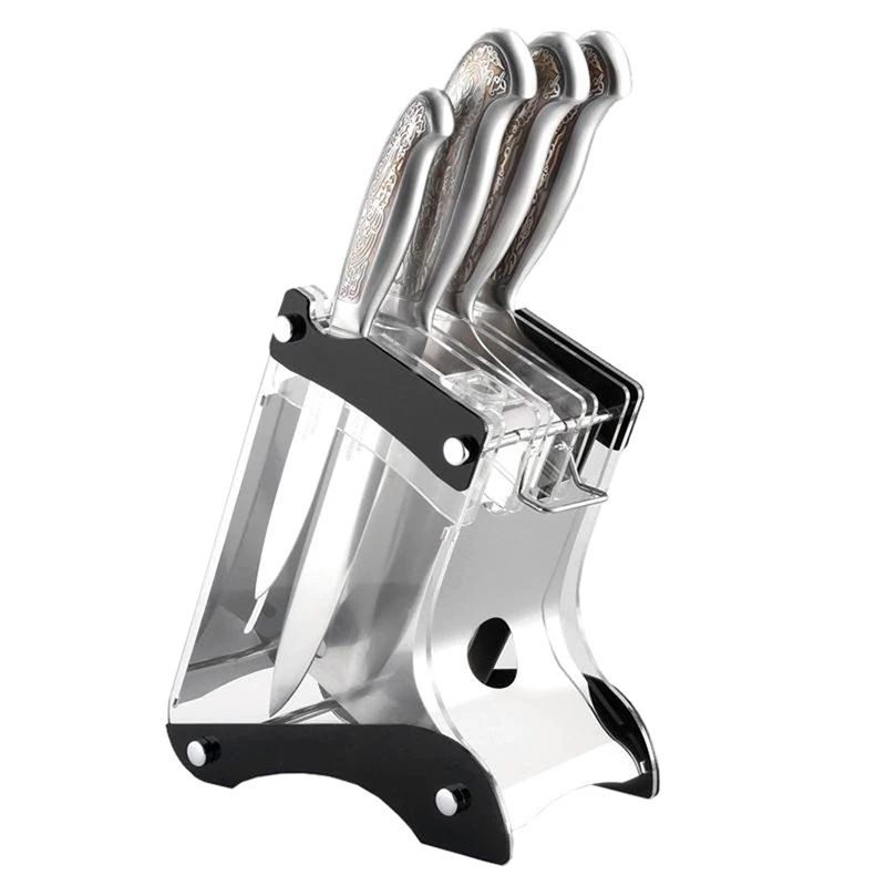 Knife Holder Acrylic Stainless Steel For Multi Kitchen Knife Scissors Cooking Utensils Organizer Knives Stand Block Tool
Knife Holder Acrylic Stainless Steel For Multi Kitchen Knife Scissors Cooking Utensils Organizer Knives Stand Block Tool
