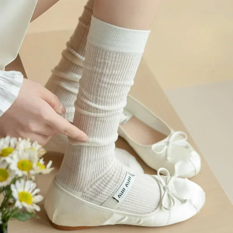 

Летние тонкие сетчатые дышащие Гольфы JK Lolita женские милые длинные носки для девочек чулки в японском стиле 2 цвета Новинка
