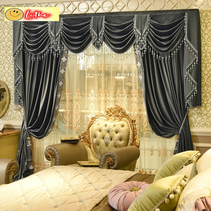 Custom Simple Pure Grey Curtain for Living Room French Velvet High European Luxury Embroidered Lace Curtain Valance Tulle Decor
Custom Simple Pure Grey Curtain for Living Room French Velvet High European Luxury Embroidered Lace Curtain Valance Tulle Decor