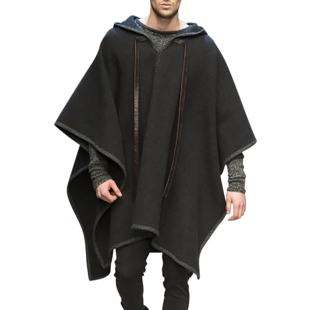 Mens Winter Warm Hoodies Cape Jacket Poncho Tops Outwear Woolen Casual Cape Coat Long Cloak Black Costume Dress Coats Gifts
Mens Winter Warm Hoodies Cape Jacket Poncho Tops Outwear Woolen Casual Cape Coat Long Cloak Black Costume Dress Coats Gifts
