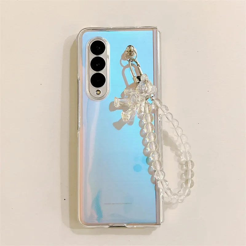 Color Sticker Transparent Bear Bead Chain Case for Samsung Galaxy Z Fold 3 Hard PC Back Cover for ZFold3 Case Protective Shell
Color Sticker Transparent Bear Bead Chain Case for Samsung Galaxy Z Fold 3 Hard PC Back Cover for ZFold3 Case Protective Shell