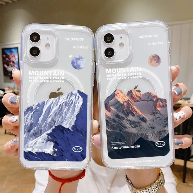 mountains and moon Phone Case For iPhone 13 12 11 Mini Pro Max transparent Super Magnetic MagSafe Cover
mountains and moon Phone Case For iPhone 13 12 11 Mini Pro Max transparent Super Magnetic MagSafe Cover