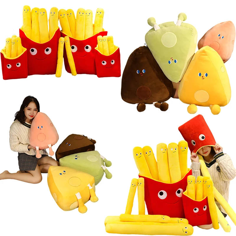 Cartoon French Fries Cheese Plush Throw Pillow Toy Creative Funny Stuffed Food Plushies Cushion Anime Soft Kids Babys Toys Gifts
Cartoon French Fries Cheese Plush Throw Pillow Toy Creative Funny Stuffed Food Plushies Cushion Anime Soft Kids Babys Toys Gifts