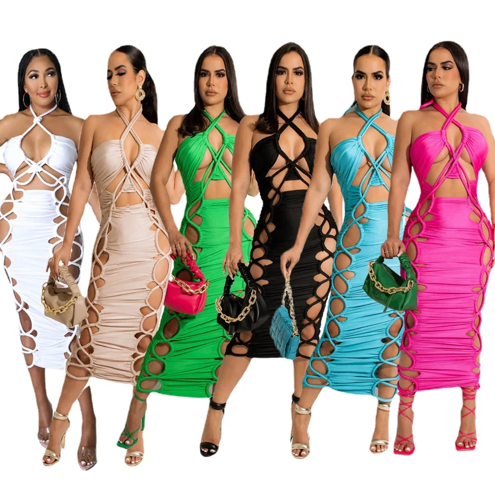 Adogirl Sexy Bandage Hollow Out Bodycon Pencil Dresses Solid Color Pleated Dress Women Summer Beach Night Party Clubwear Outfit
Adogirl Sexy Bandage Hollow Out Bodycon Pencil Dresses Solid Color Pleated Dress Women Summer Beach Night Party Clubwear Outfit