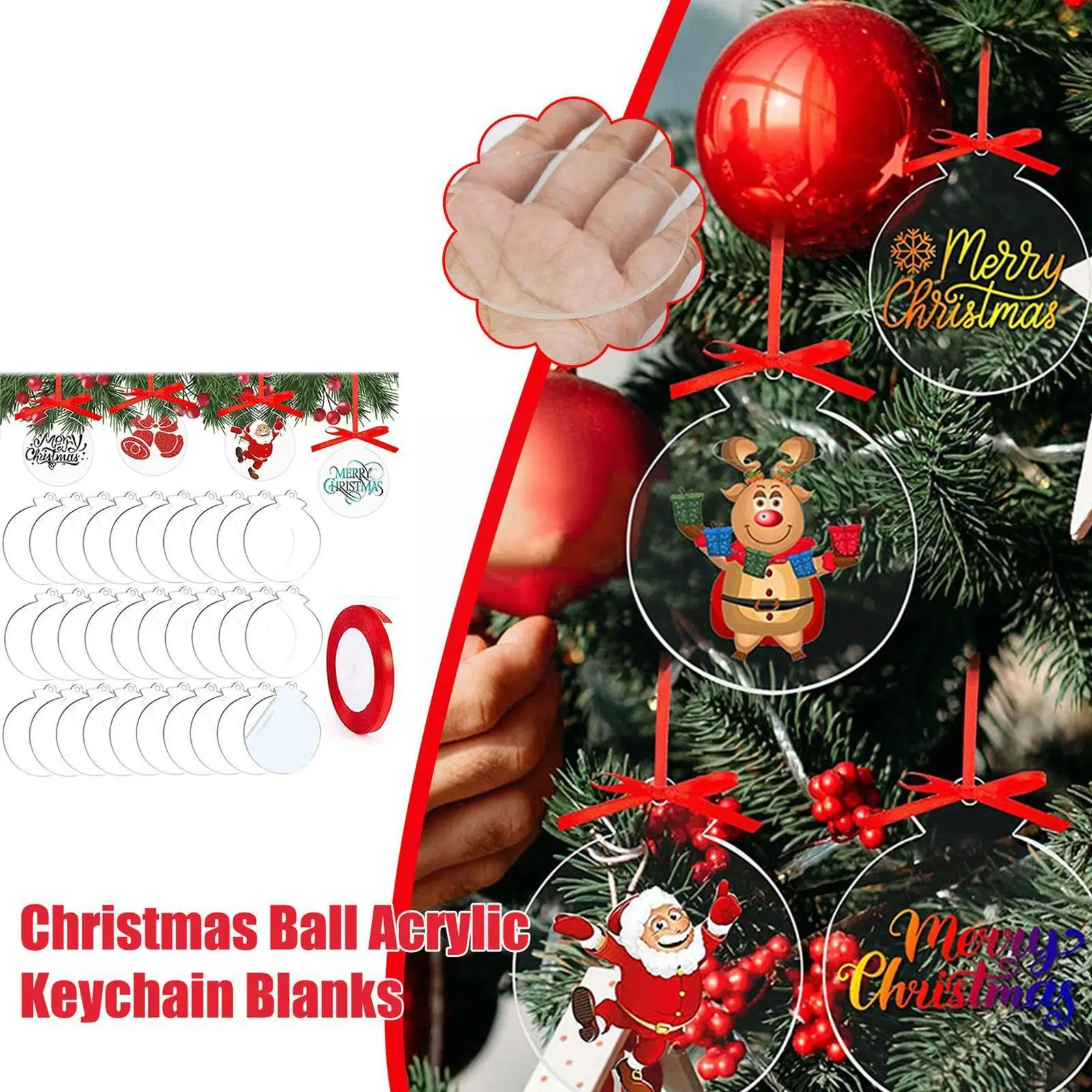 Round Shape Blank Clear Acrylic Disc 30pcs Christmas Ball Acrylic Keychain Blanks For Crafts And Decor Wholesale Lots F6y2
Round Shape Blank Clear Acrylic Disc 30pcs Christmas Ball Acrylic Keychain Blanks For Crafts And Decor Wholesale Lots F6y2