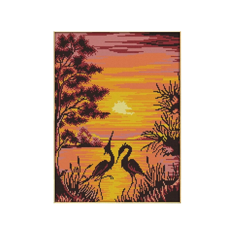 BEAU-DIY Cross Stitch Counted Kits Stamped Kit ,11CT Fabric Embroidery Crafts Needlepoint Kit (The Crane Shadow In Sunset)
BEAU-DIY Cross Stitch Counted Kits Stamped Kit ,11CT Fabric Embroidery Crafts Needlepoint Kit (The Crane Shadow In Sunset)