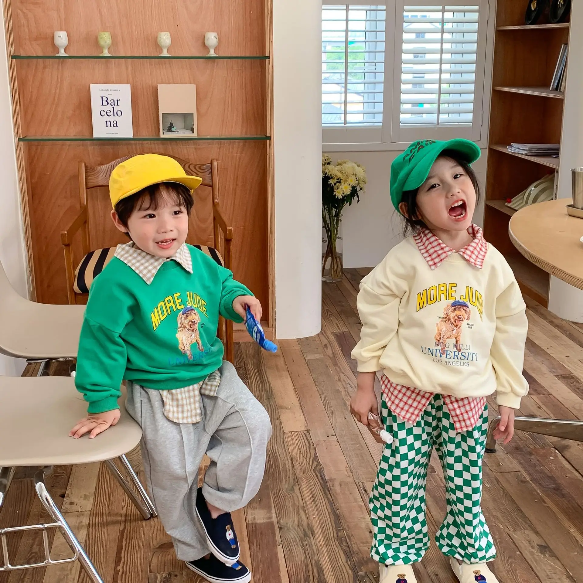 2022 Autumn Winter New Children Dog Print Long Sleeve T-shirt Girl Toddler Letter Fashion All-match Tops Boy Infant Cotton Tees
2022 Autumn Winter New Children Dog Print Long Sleeve T-shirt Girl Toddler Letter Fashion All-match Tops Boy Infant Cotton Tees