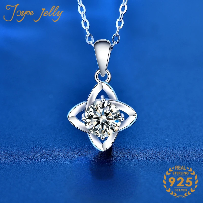 JoyceJelly New 925 Sterling Silver Clover Moissanite Classic Necklace Female Korean Version Pendant Collarbone Chain Jewelry
JoyceJelly New 925 Sterling Silver Clover Moissanite Classic Necklace Female Korean Version Pendant Collarbone Chain Jewelry