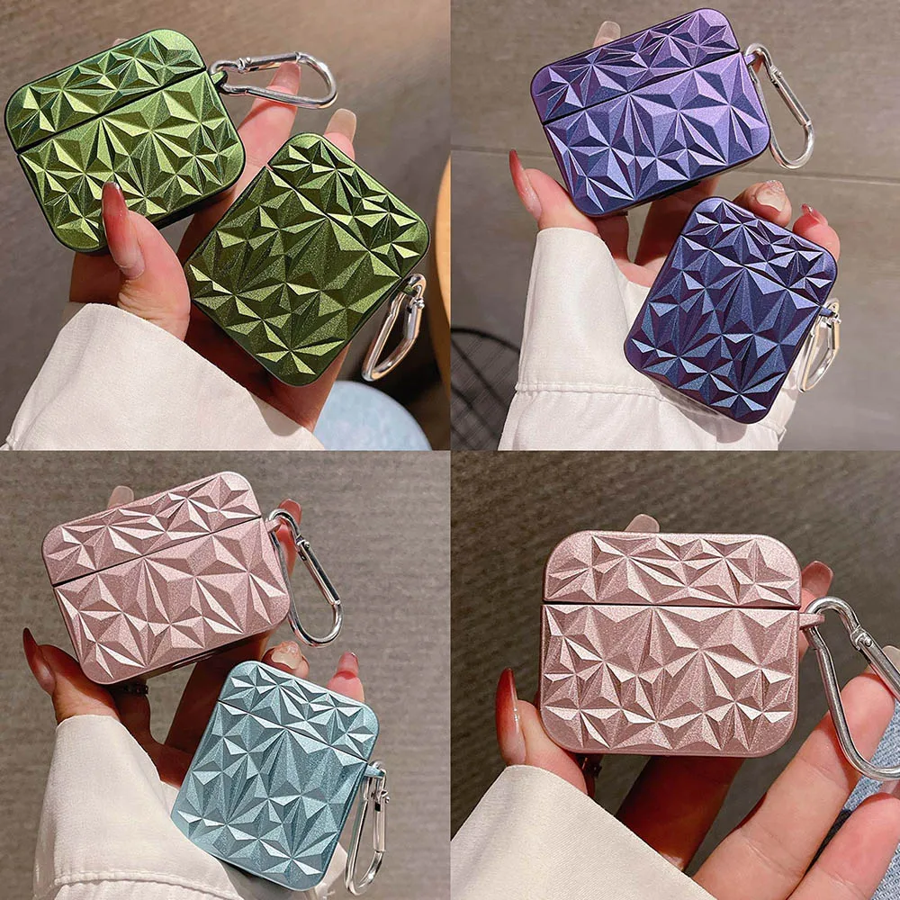 Luxury New Purple Rhombus Pattern Earphone Case For Apple Airpods Pro 2 1 3 Air pods Protective Headset Charging Box Bags Hook
Luxury New Purple Rhombus Pattern Earphone Case For Apple Airpods Pro 2 1 3 Air pods Protective Headset Charging Box Bags Hook