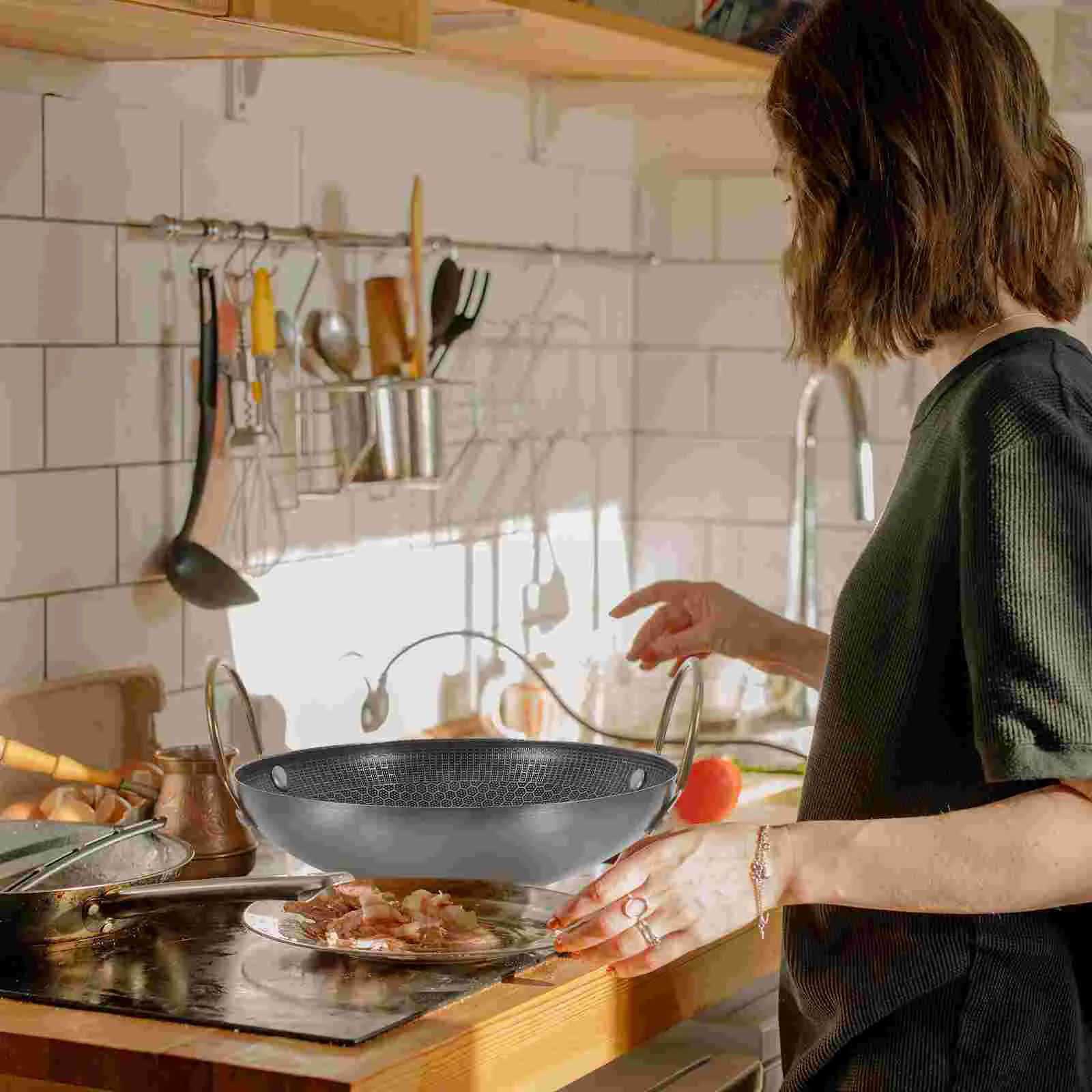 Pan Pot Paella Steel Stainless Kitchen Frying Wok Cookware Honeycomb Skillet Enameled Cooking Hot Breakfast Cook Fried Chicken
Pan Pot Paella Steel Stainless Kitchen Frying Wok Cookware Honeycomb Skillet Enameled Cooking Hot Breakfast Cook Fried Chicken