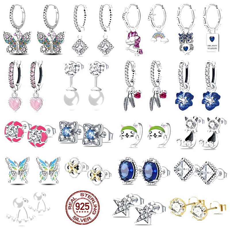 925 Sterling Silver Pendant Stainless Steel Earrings Crystal Zirconia Stud Earrings Star Butterfly Unicorn Fashion Women Jewelry
925 Sterling Silver Pendant Stainless Steel Earrings Crystal Zirconia Stud Earrings Star Butterfly Unicorn Fashion Women Jewelry