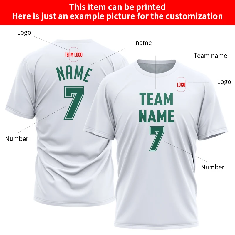 Customized 3D Printing Short Sleeve T-Shirt Polyester Breathable Quick Dry Sports Shirt Basketball Football Training Suit 2XS-6X
Customized 3D Printing Short Sleeve T-Shirt Polyester Breathable Quick Dry Sports Shirt Basketball Football Training Suit 2XS-6X