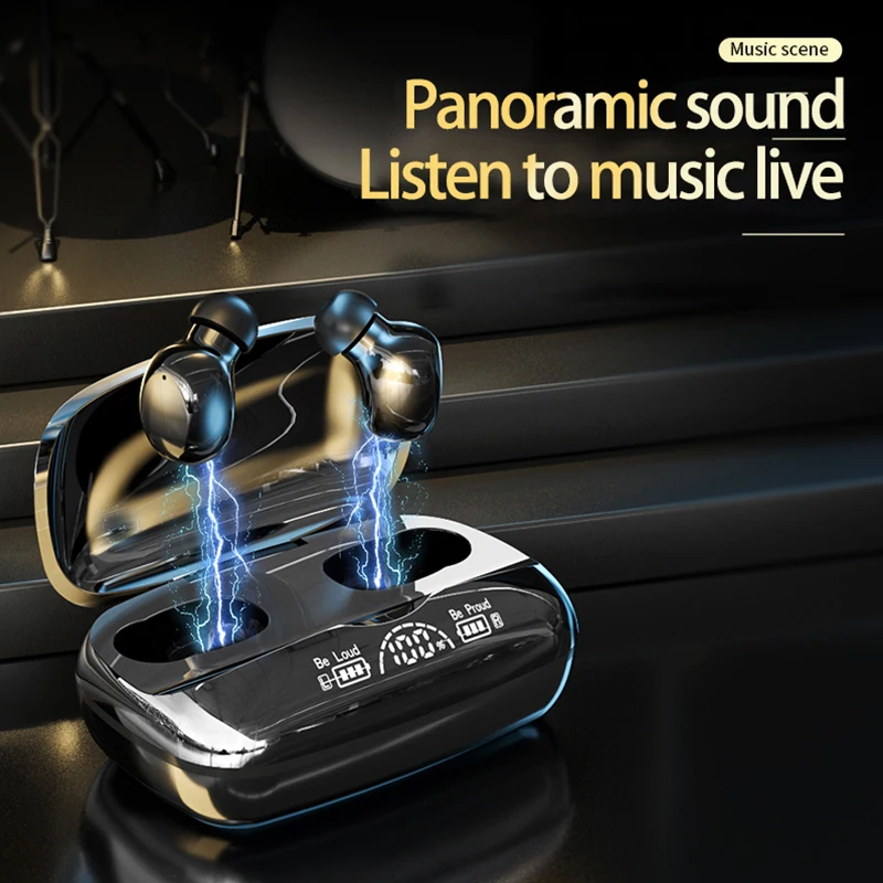 Wireless Earbuds 5.2 Bluetooth Headphone TWS Noise Cancelling Deep Bass Stereo Sports Earphone With 2200mAh Charging Case
Wireless Earbuds 5.2 Bluetooth Headphone TWS Noise Cancelling Deep Bass Stereo Sports Earphone With 2200mAh Charging Case