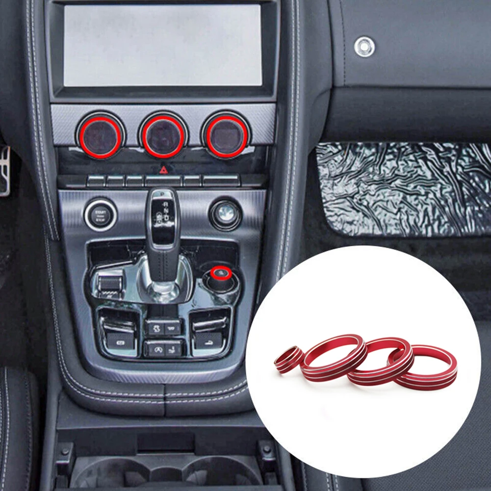 4pcs Car Air Conditioning Volume Knob Trim Ring For Jaguar F-TYPE 2013-2022 High-quality Aluminum Alloy A/C Knob Trim Ring
4pcs Car Air Conditioning Volume Knob Trim Ring For Jaguar F-TYPE 2013-2022 High-quality Aluminum Alloy A/C Knob Trim Ring