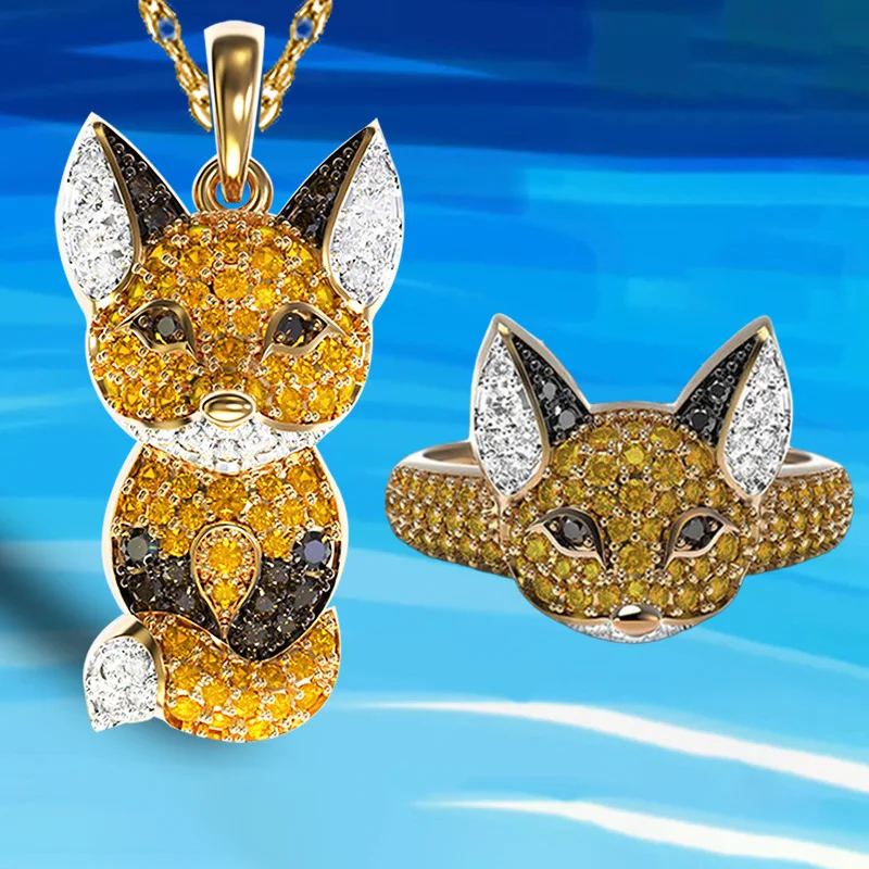 1/2 Pcs Cute Fox Necklace Pendant Cute Fox Earrings Classic Vintage Jewelry Set Hip Hop Punk Jewelry Gifts for Men and Women
1/2 Pcs Cute Fox Necklace Pendant Cute Fox Earrings Classic Vintage Jewelry Set Hip Hop Punk Jewelry Gifts for Men and Women