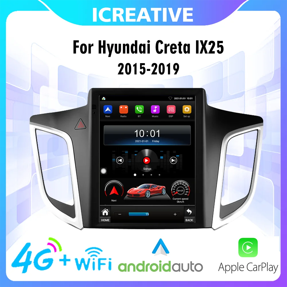 2 Din Car Radio Android For Hyundai Creta IX25 2015-2019 4G Carplay Tesla Touch Screen GPS Navigation Multimedia Player Stereo
2 Din Car Radio Android For Hyundai Creta IX25 2015-2019 4G Carplay Tesla Touch Screen GPS Navigation Multimedia Player Stereo