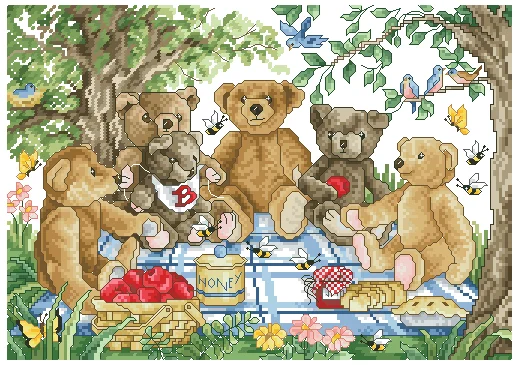 Top selling Bears' Picnics 40-31 Needlework Kit unprinting Cross Stich Set DIY Kits Cross-stitch Embroidery Set Stitch Kit
Top selling Bears' Picnics 40-31 Needlework Kit unprinting Cross Stich Set DIY Kits Cross-stitch Embroidery Set Stitch Kit