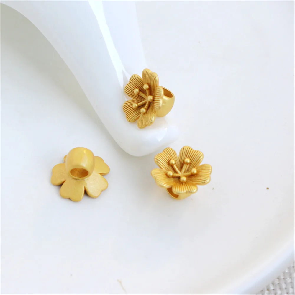 18k matte gold frosted flower stamen large hole ring ancient gold diy rope necklace bracelet beads pendant accessories
18k matte gold frosted flower stamen large hole ring ancient gold diy rope necklace bracelet beads pendant accessories