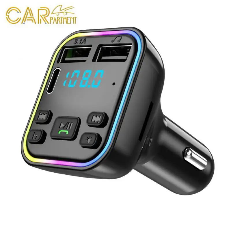 Handsfree Pd Fast Charging Pd Type-c Dual Usb 3.1a Fast Charger Colorful Ambient Light Car Charger Mp3 Modulator Player Car Kit
Handsfree Pd Fast Charging Pd Type-c Dual Usb 3.1a Fast Charger Colorful Ambient Light Car Charger Mp3 Modulator Player Car Kit
