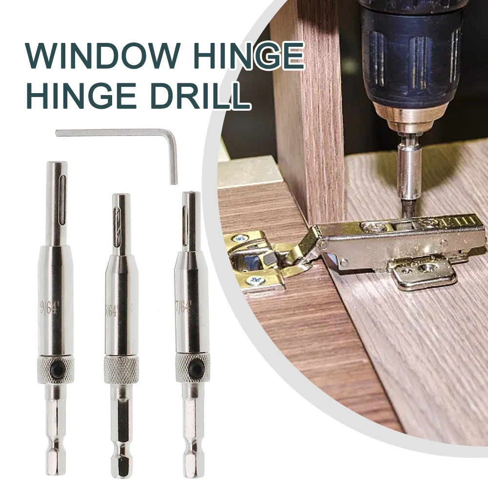 3x Self Centering Hinge Drill Bits Door Window Cabinet Cupboard Hinge Drilling Hole Cutter Woodworking Center Drill Bits
3x Self Centering Hinge Drill Bits Door Window Cabinet Cupboard Hinge Drilling Hole Cutter Woodworking Center Drill Bits