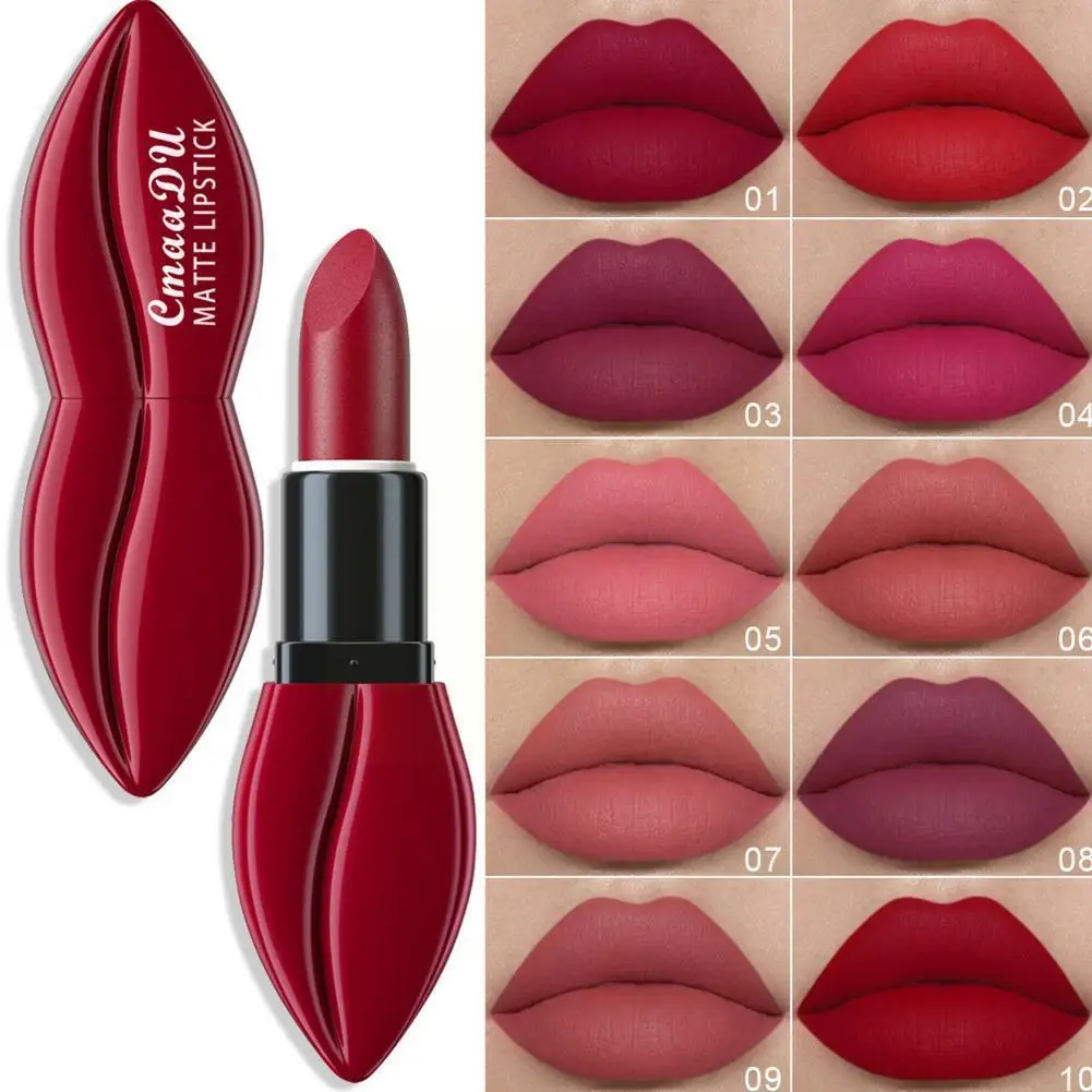 10 Color Lip Shape Matte Lipstick Waterproof Lasting Lips Nude Lip Lipsticks Velvet Long Tint Lasting Woman Cosmetics Sexy F3I7
10 Color Lip Shape Matte Lipstick Waterproof Lasting Lips Nude Lip Lipsticks Velvet Long Tint Lasting Woman Cosmetics Sexy F3I7