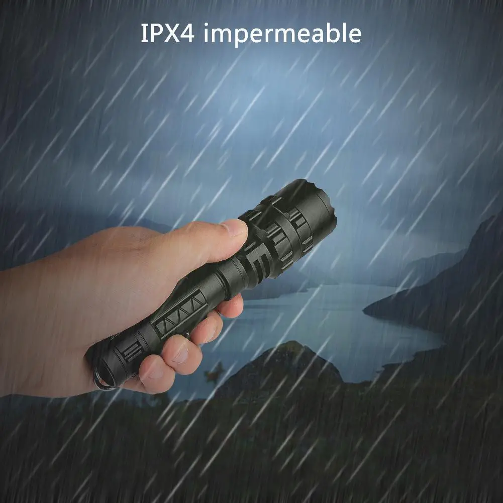 IPX-6 Powerful Flashlight 18650 Super High Power Rechargeable Lumens LED Flashlights Camping 1600 Tactical Flashlight Water
IPX-6 Powerful Flashlight 18650 Super High Power Rechargeable Lumens LED Flashlights Camping 1600 Tactical Flashlight Water