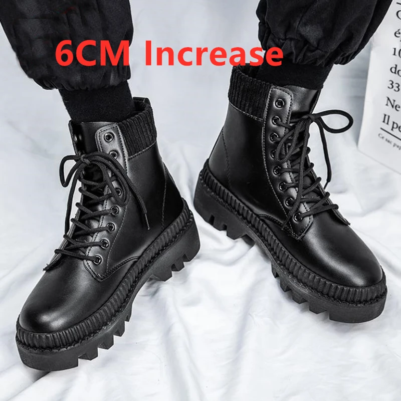 New Autumn Boots Thick Base Cloth Mid-Top Boots Men 6cm Increase Fall Boots High-Top Casual Men Shoes Motorcycle Platform Boots
New Autumn Boots Thick Base Cloth Mid-Top Boots Men 6cm Increase Fall Boots High-Top Casual Men Shoes Motorcycle Platform Boots